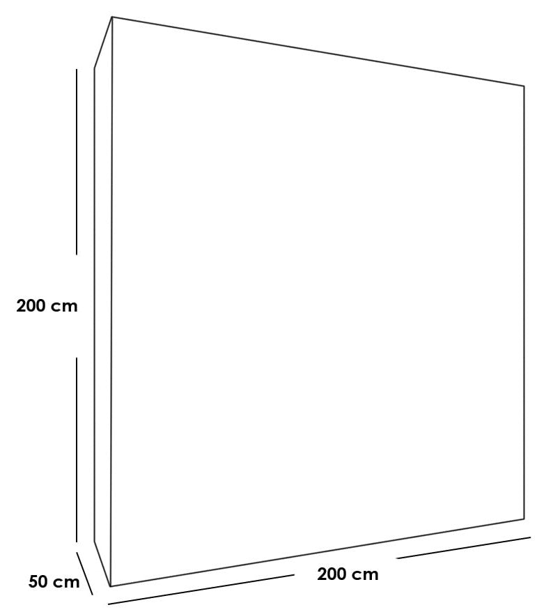 Counter Wood dressing 200×50×200 cm - Beige