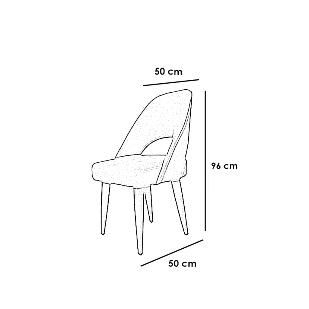 Caster Dining Chair - Grey and Brown