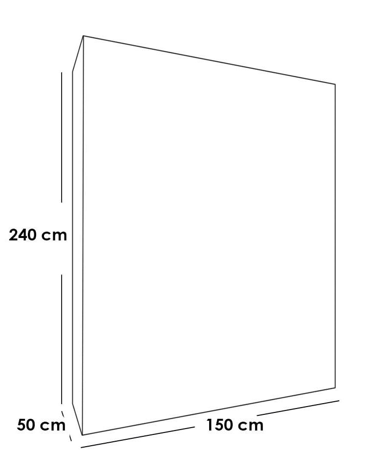 Black Counter Wood dressing room - 240×150×50 cm