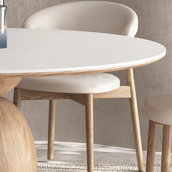 Beech wood dining table - 7 pieces