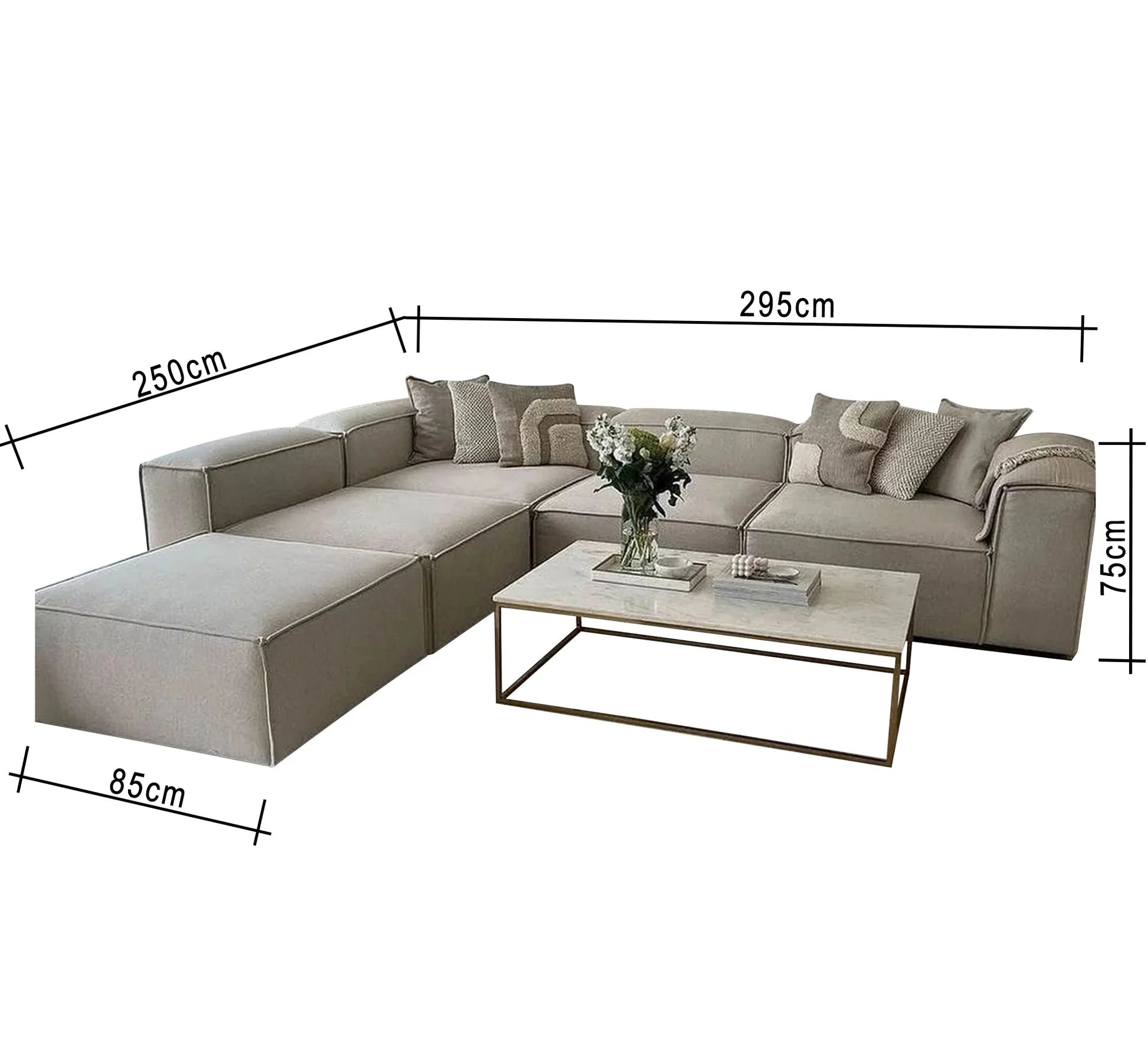 L Beige Sofa: Cozy, Elegant, Space-Saving Gem