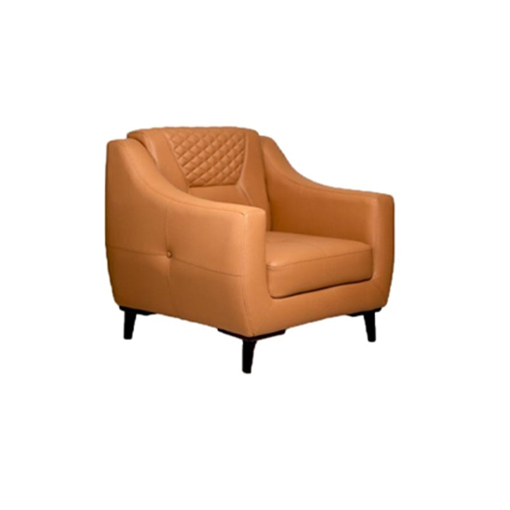 Swedish wood and leather Office Reception set 3 Pieces - Brown