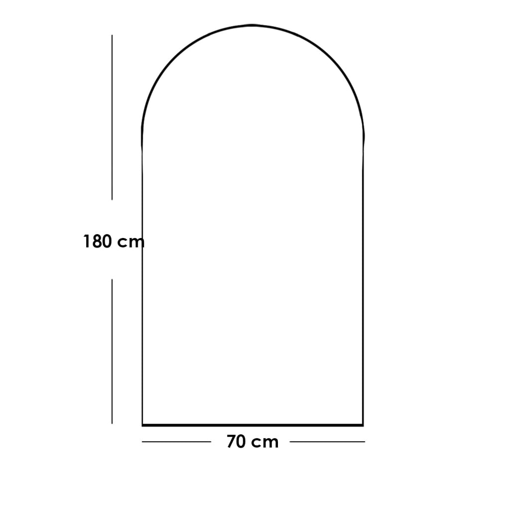 MDF Mirror Brown - 70x180 cm