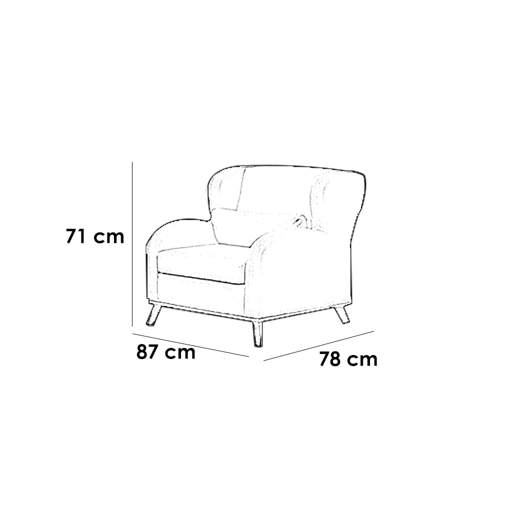 Beech Wood and Leather Arm Chair - Brown