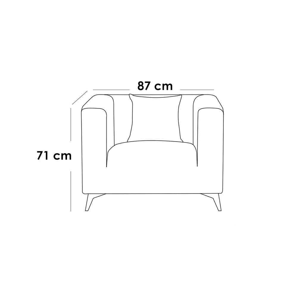 Beech Wood and Leather Arm Chair - Black