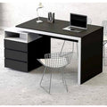 Counter Wooden Desk Black and White - 80x160x60 cm