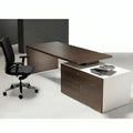Counter wooden Desk Brown and White - 80x220x80 cm