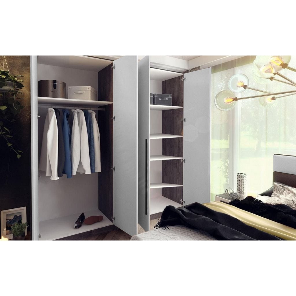 6-piece counter good wood bedroom set - Gray & white