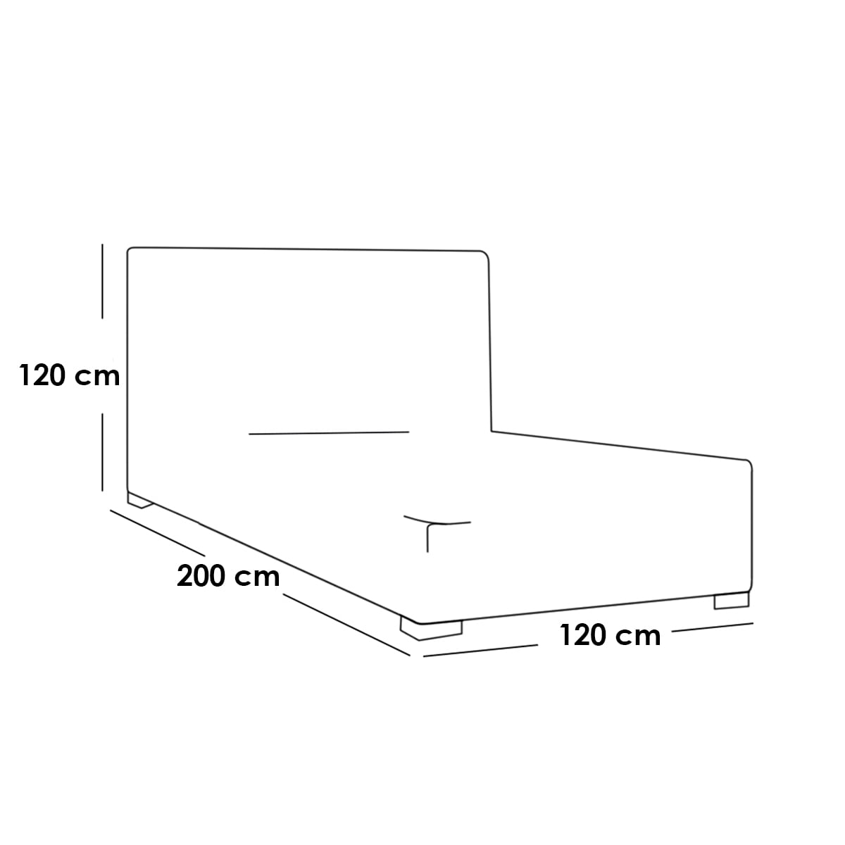2 single bed made of Counter Wood, pine, and Hammer Beige velvet - 120x120x200cm
