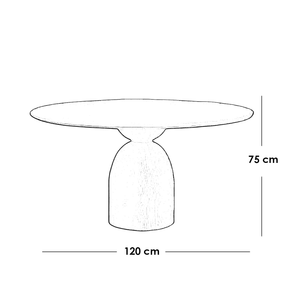Beech wood and Leather Dining Room 5 pieces - beige and white