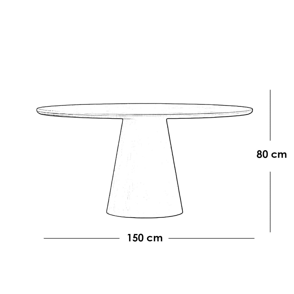 Beech wood and Panda Fabric Dining Room 7 pieces - brown and gray