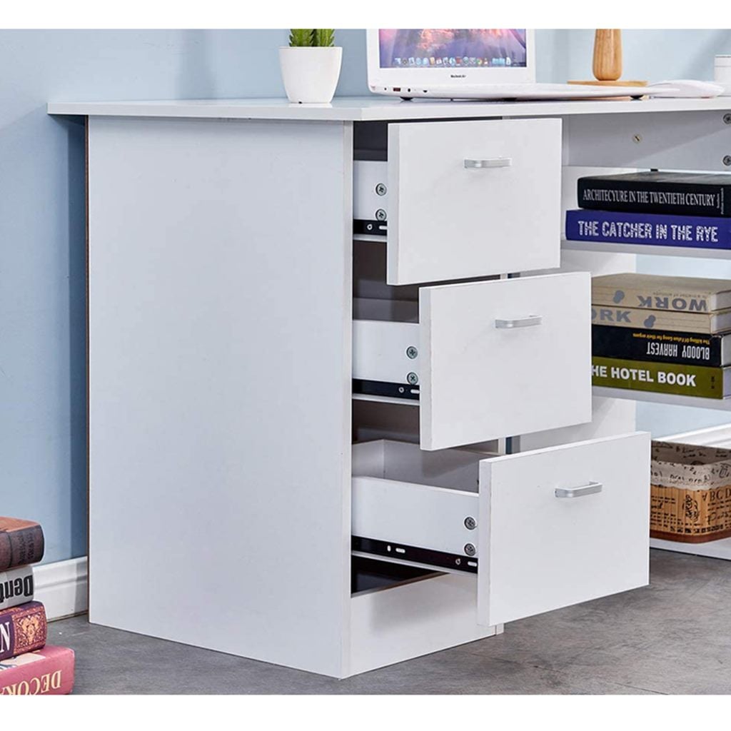 counter wood desk White - 120x74x50 cm