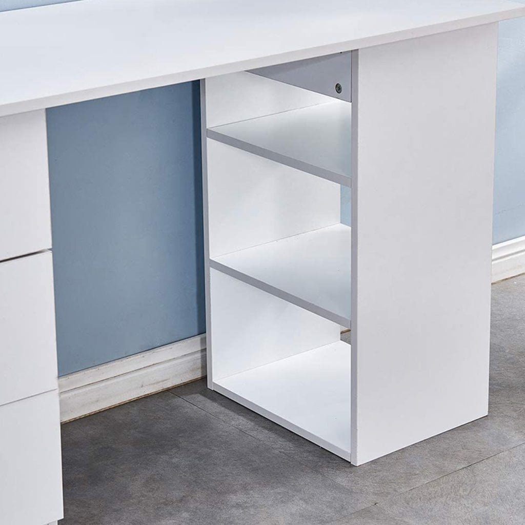 counter wood desk White - 120x74x50 cm