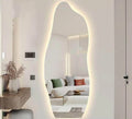 LED mirror, stylish zigzag frame for modern spaces