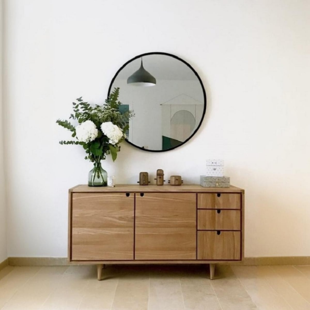 Brown counter wood Buffet - 100 x 110 x 40 cm