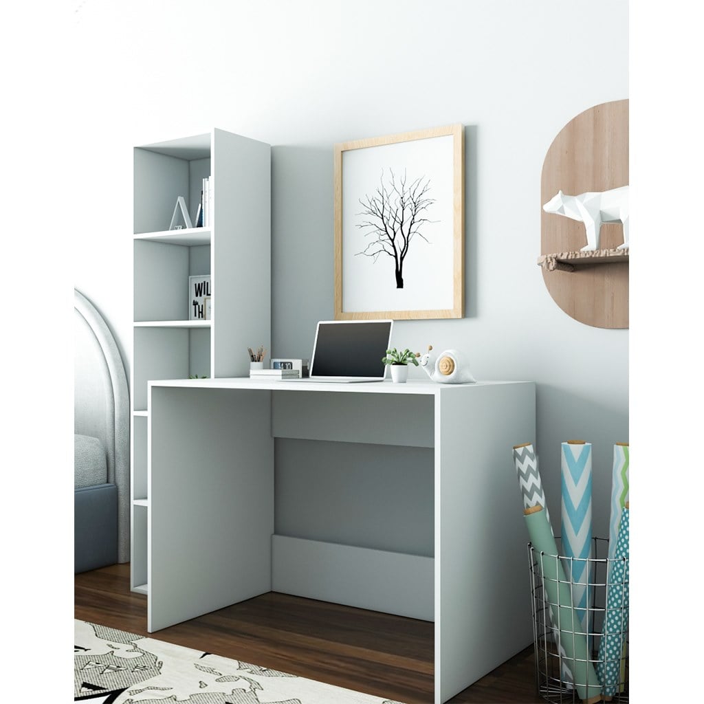 Counter wood Desk White - 160x140x60 cm