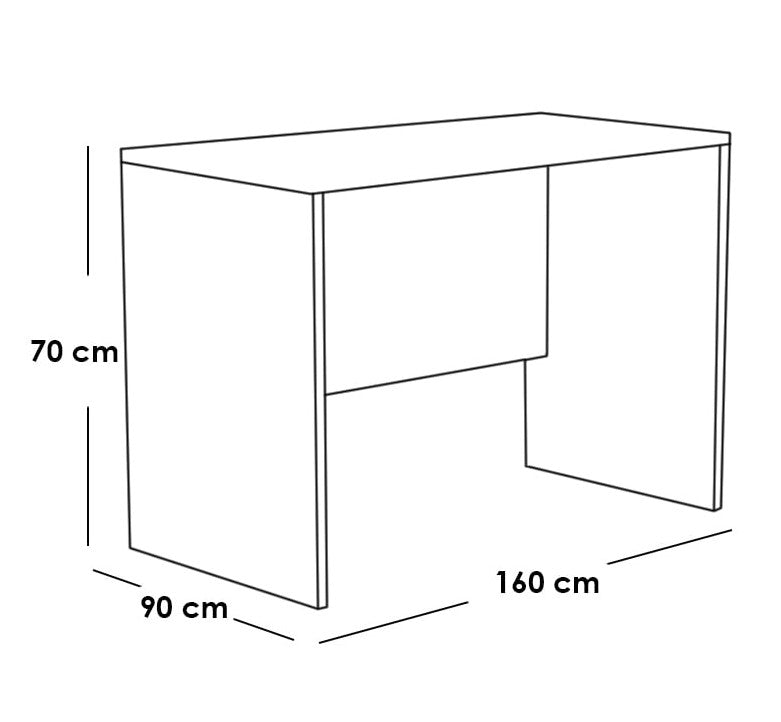 Desk Brown and Grey - 70×90×160 cm