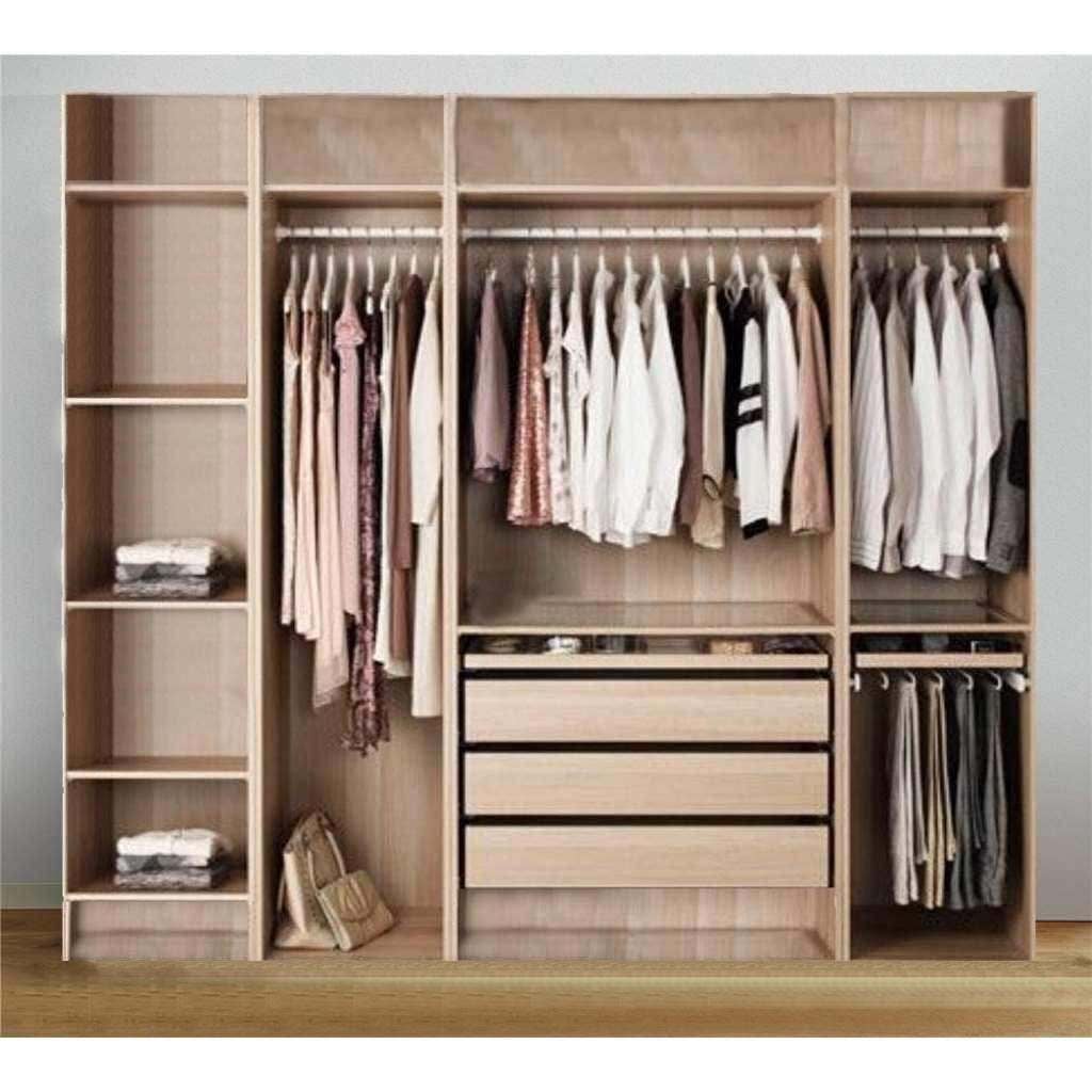 Counter Wood dressing 200×50×200 cm - Beige