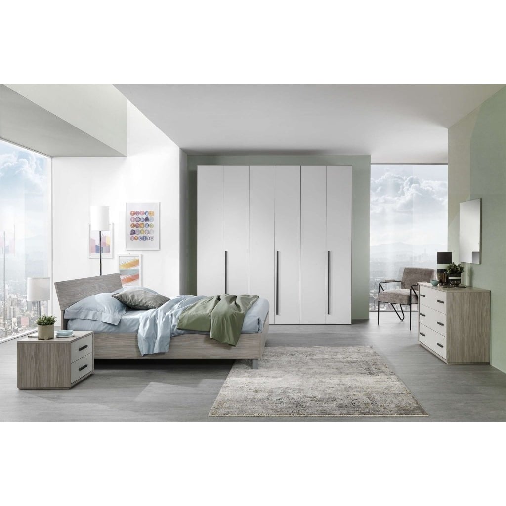 5-piece Counter Wood bedroom set - beige