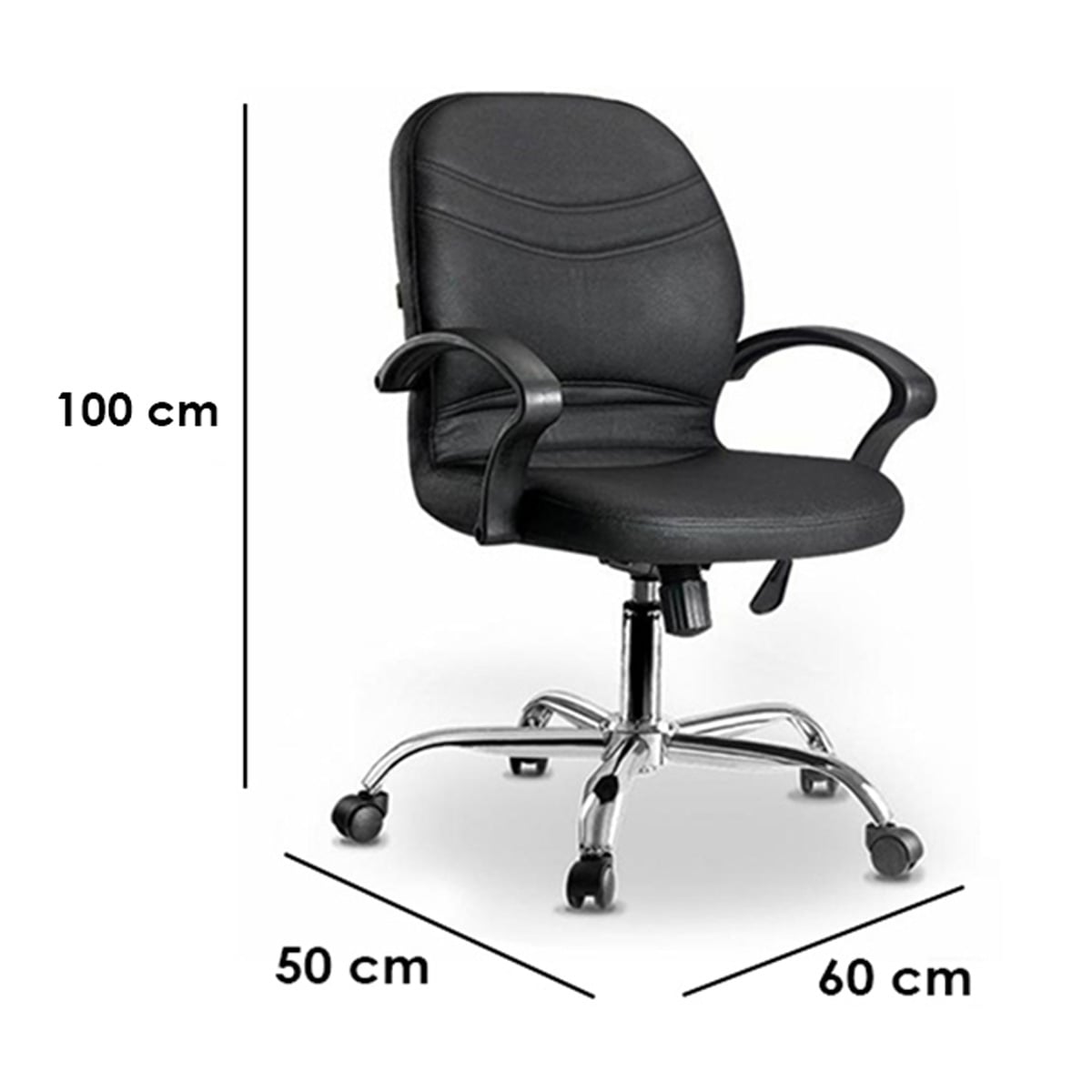 Metal and PVC Chair - Black