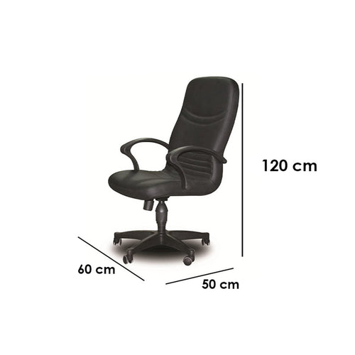 Metal and PVC Chair - Black