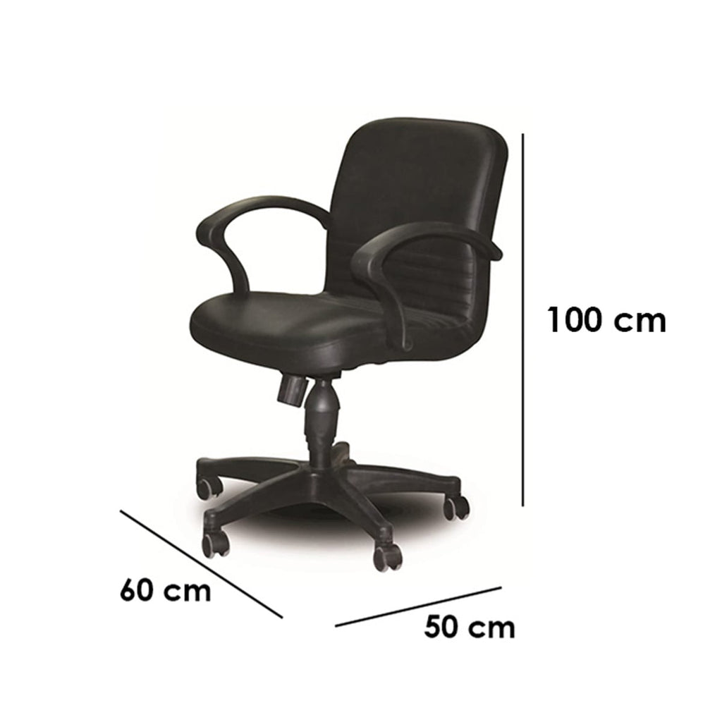 Metal and PVC Chair - Black