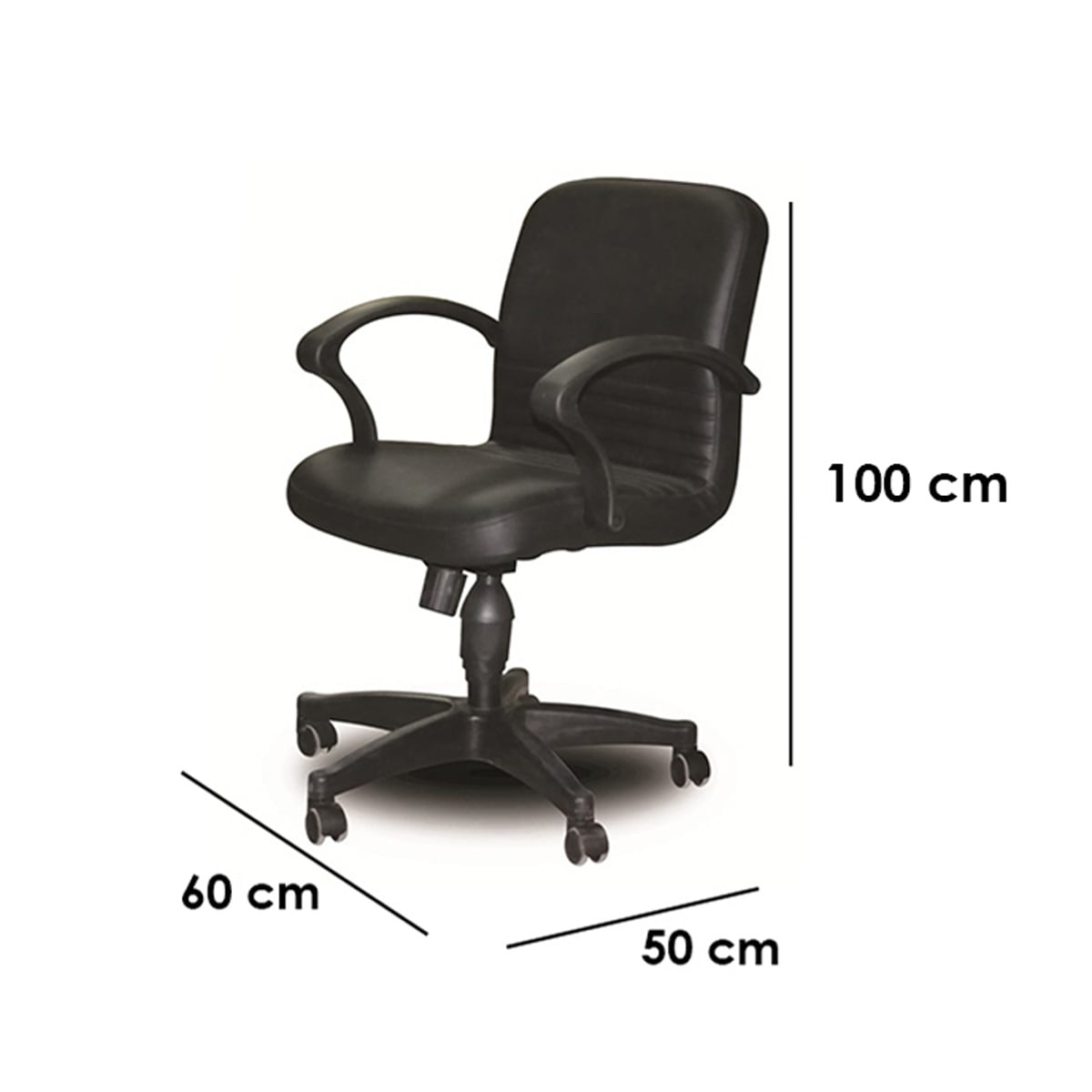 Metal and PVC Chair - Black