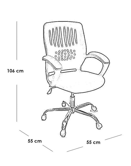 Metal Office Chair - Black and Silver