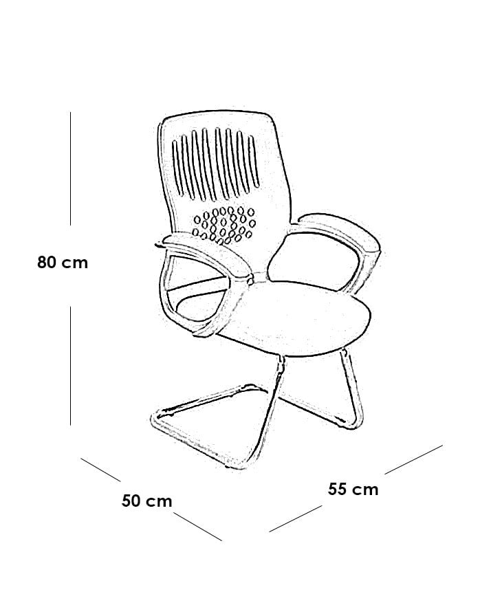 Metal Office Chair - Black and Silver