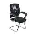 Metal Office Chair - Black and Silver