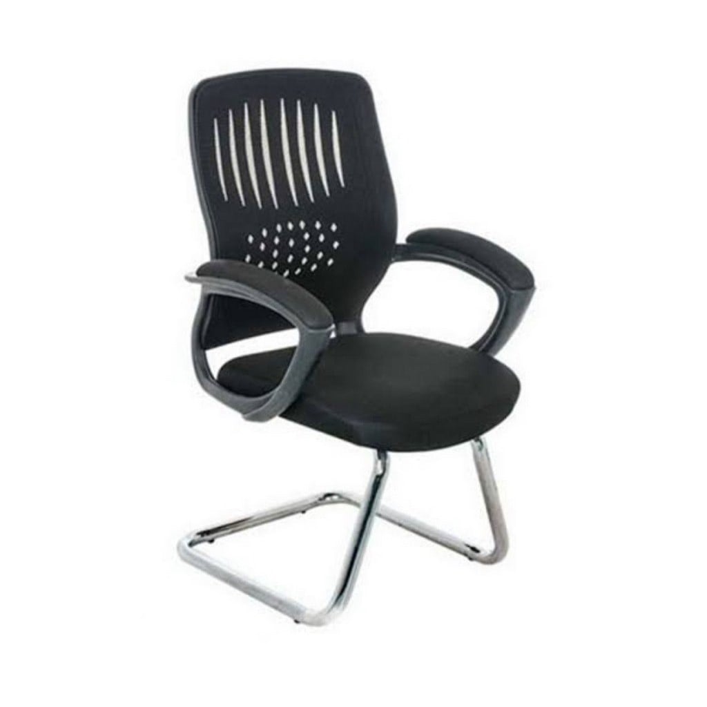 Metal Office Chair - Black and Silver