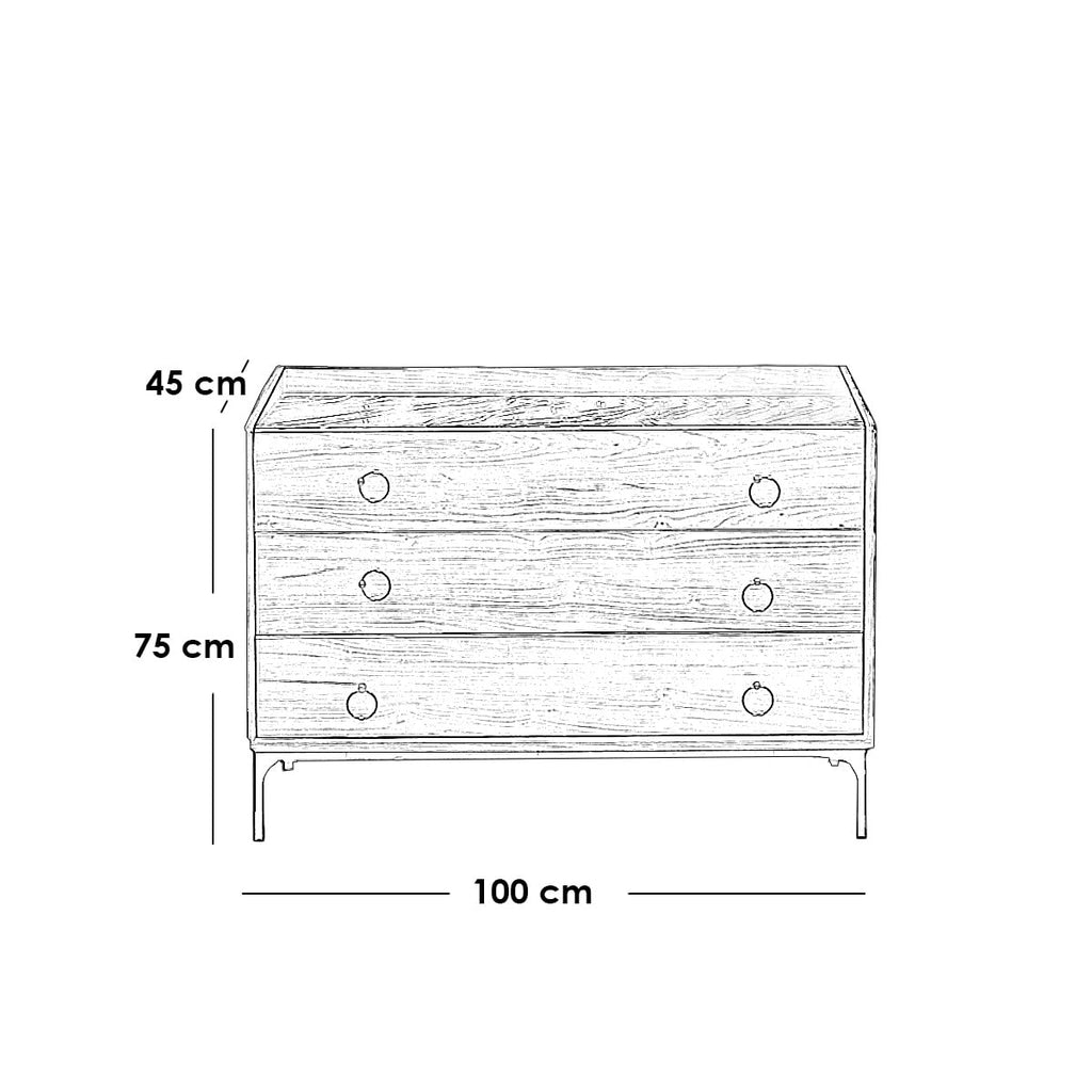 Brown Counter Wood bedroom set - 5 pieces