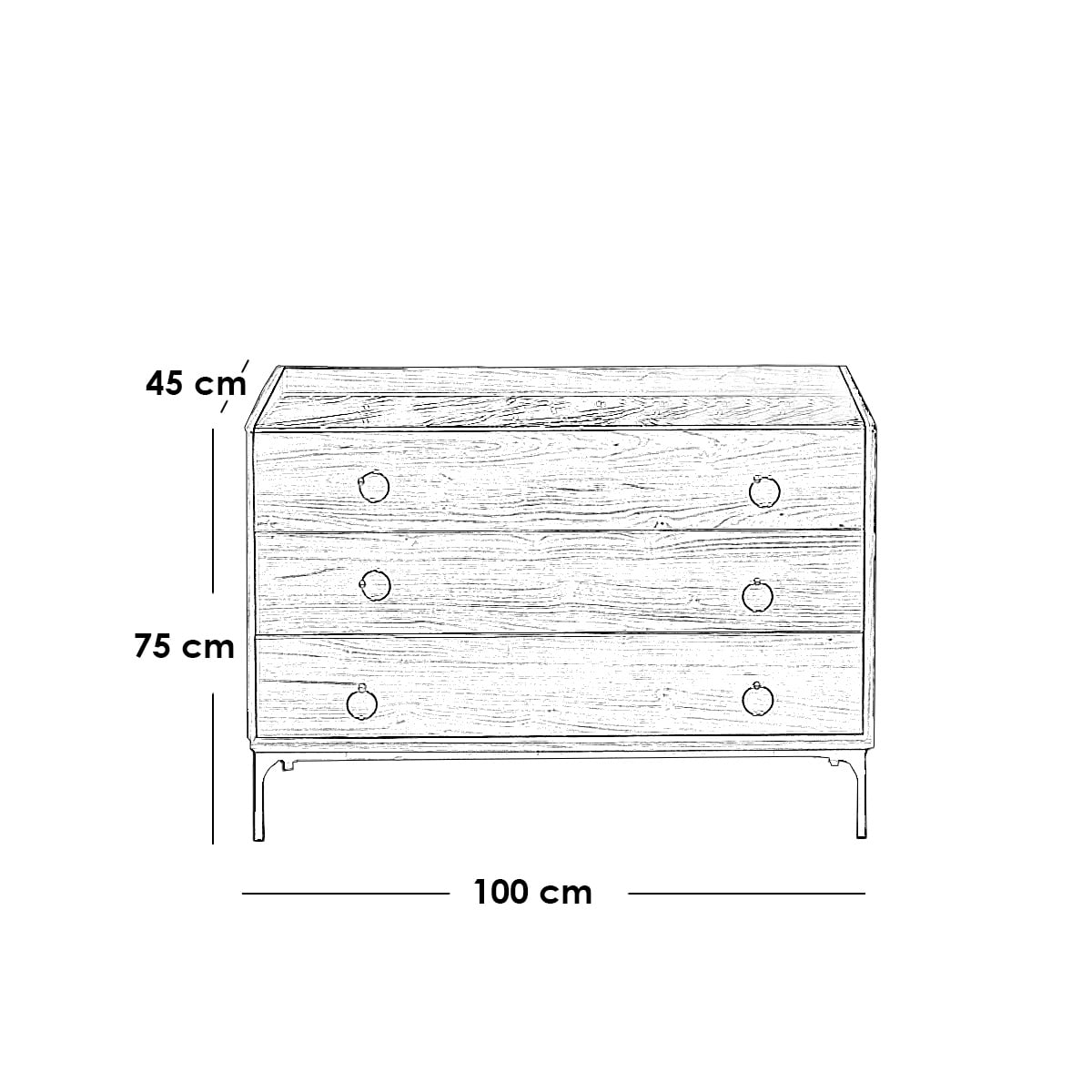 Brown Counter Wood bedroom set - 5 pieces