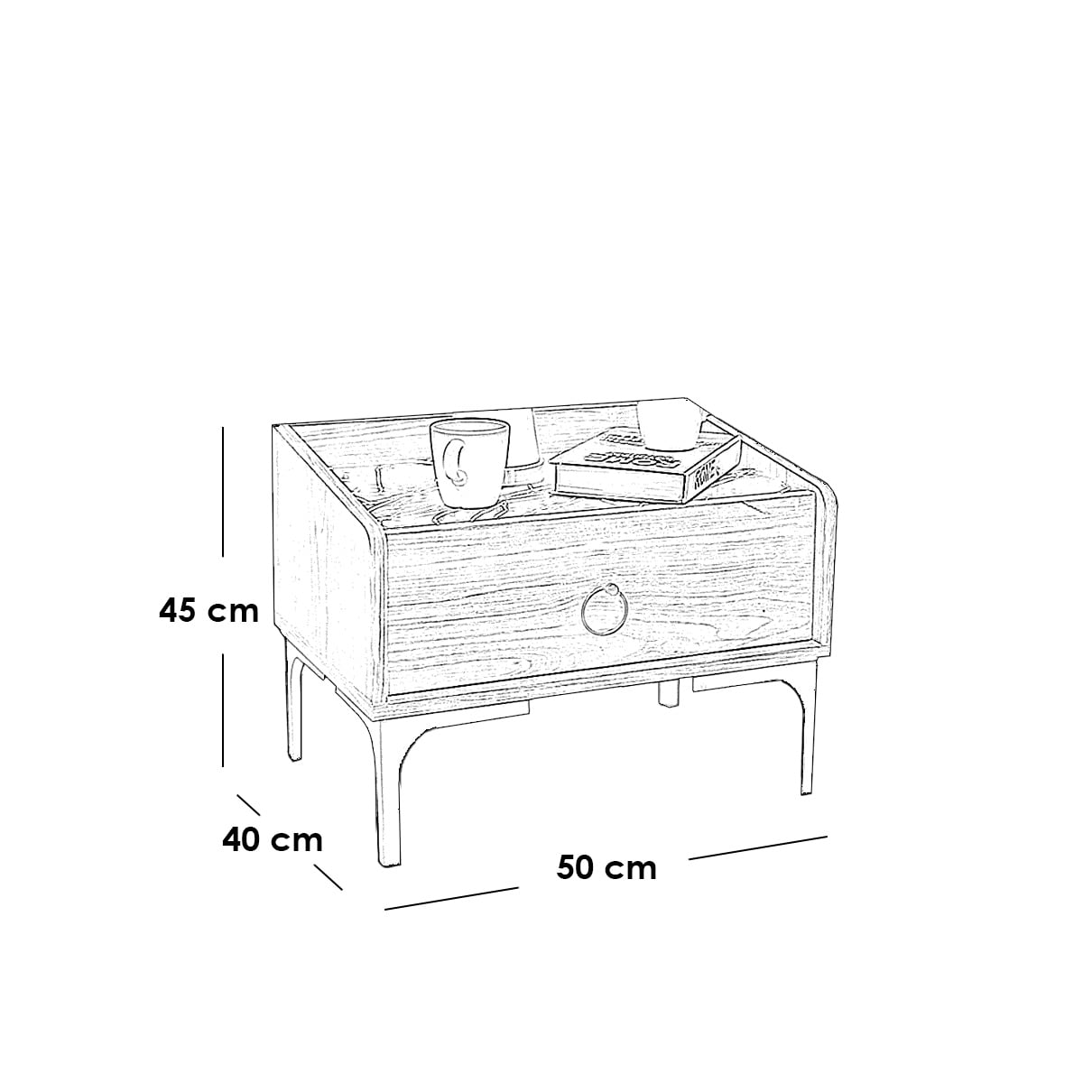 Brown Counter Wood bedroom set - 5 pieces